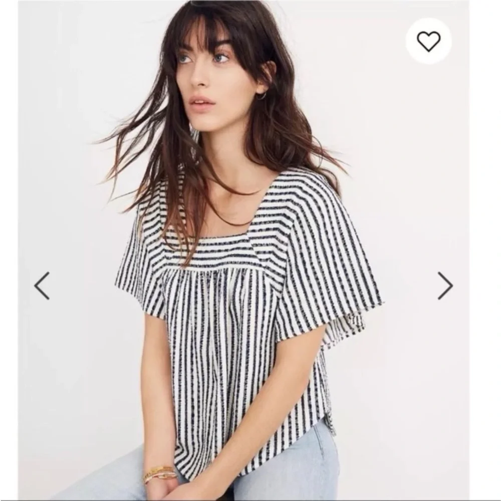 Madewell Texture & Thread Butterfly Top in Isley Stripe Top Size XS - Picture 1 of 13